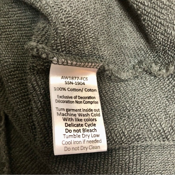 NWT ATM French Terry Leopard Sweatshirt Asphalt Black Grey Oversized size XS - Picture 13 of 13